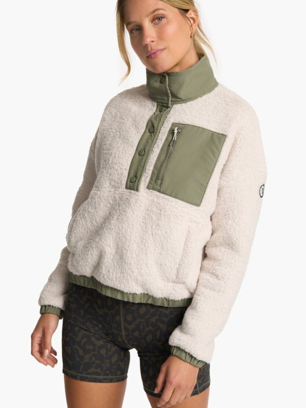 Vuori Cozy Sherpa Popover - Dune - Size XS